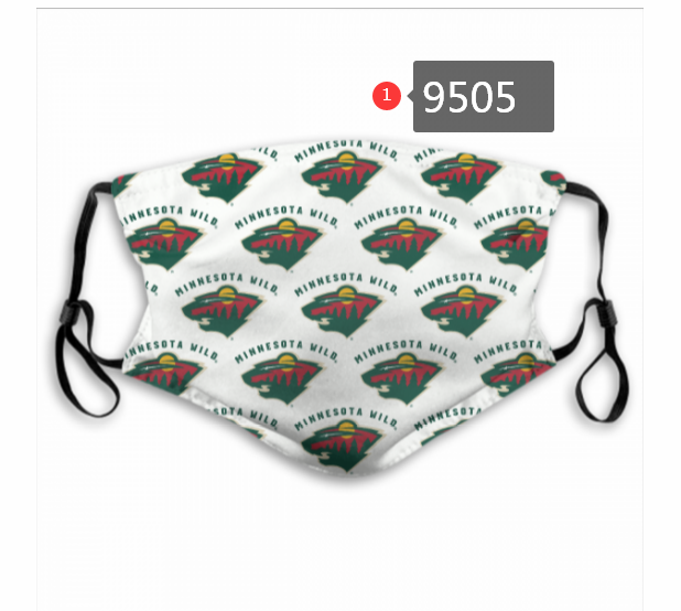 New 2020 NHL Minnesota Wild #32 Dust mask with filter